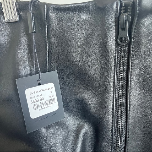 NWT Mackage Montreal Leather Mini Skirt - Picture 3 of 8